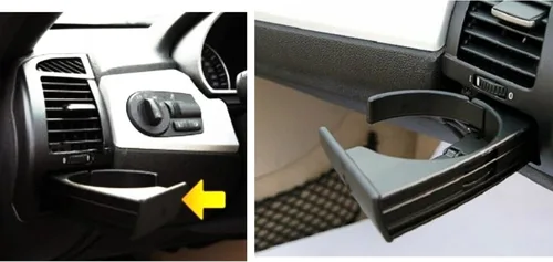 Vista 7 de Kit de portavasos izquierdo + derecho para BMW Z4 E85 E86 2002-2008 51457070323/24 negro