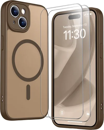 Vista 76 de SPIDERCASE Funda magnética translúcida diseñada para iPhone 11, con 2 protectores de pantalla de vidrio templado, antihuellas, para iPhone 11 de 6.1