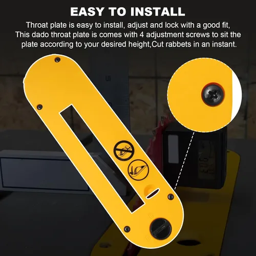 Vista 3 de DWE7402DI - Accesorios para sierra de mesa, placa de garganta para sierra de mesa DeWalt de 10 pulgadas, hojas de Dado para sierra de mesa DeWalt