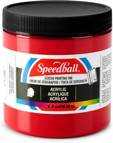 Vista 21 de Speedball Tinta acrílica para serigrafía, 8 oz, negra para impresiones en papel, fabricada en EE. UU