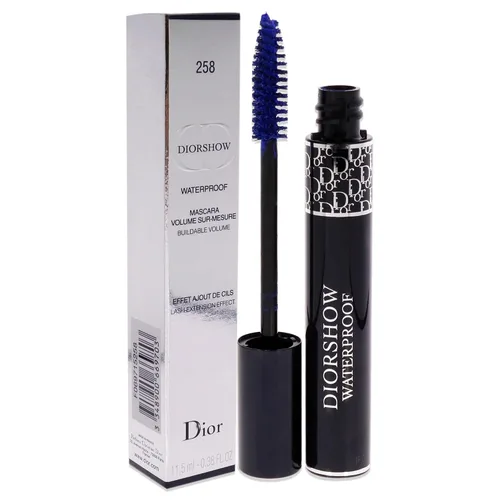 Vista 3 de Christian Dior Show - Máscara de maquillaje impermeable para backstage, n.º 258 Catwalk Blue, 0.38 onzas