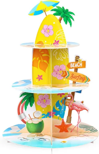 Vista 14 de Zopeal Soporte para Cupcakes de Béisbol Decoraciones de Fiesta de 3 Niveles Soporte para Cupcakes de Postre de Béisbol Exhibidores de Mesa