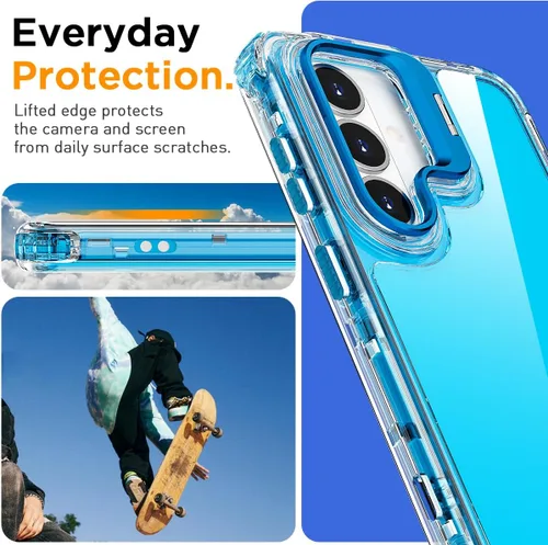 Vista 6 de AICase Para Samsung Galaxy S26 Transparente con Cámara de Metal Resistente Protección contra Caídas Cuerpo Completo Resistente A Prueba