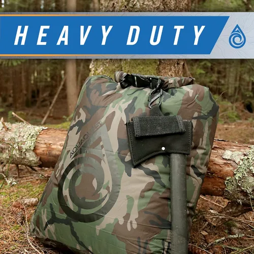 Vista 3 de AquaQuest Rogue Dry Bag – 10L Olive Drab – 100% impermeable Roll Top – Survival Dry Bag