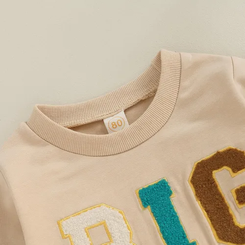 Vista 3 de Twopumpkin Sudadera de manga larga para bebé, niña, niño, niña, niño, traje a juego, ropa para recién nacidos