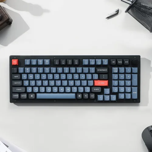 Vista 8 de Keychron V5 - Perilla de teclado mecánico personalizada con cable, diseño del 96% QMKVIA programable con intercambiable en caliente Keychron K Pro