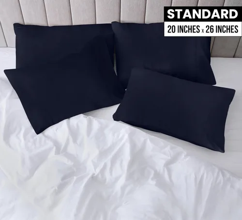 Vista 2 de Utopia Bedding Fundas de almohada estándar, paquete de 4, cierre de sobre, tela de microfibra cepillada suave, fundas de almohada resistentes al
