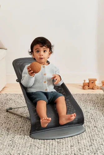 Vista 6 de BabyBjörn Bouncer Bliss Silla de rebote para bebé, Malla, Antracita