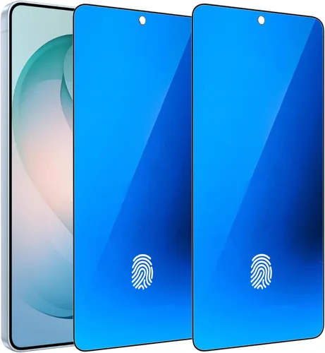 Vista 9 de Paquete de 2 vidrios templados de privacidad anti-azul para Samsung Galaxy S23 / Galaxy S22 Espejo Protector de pantalla anti-espía Película