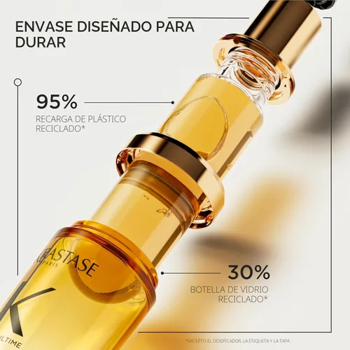 Vista 9 de KERASTASE Aceite para el cabello recargable Elixir Ultime Suero de aceite hidratante para suavizar el encrespamiento y añadir brillo Con Camelia