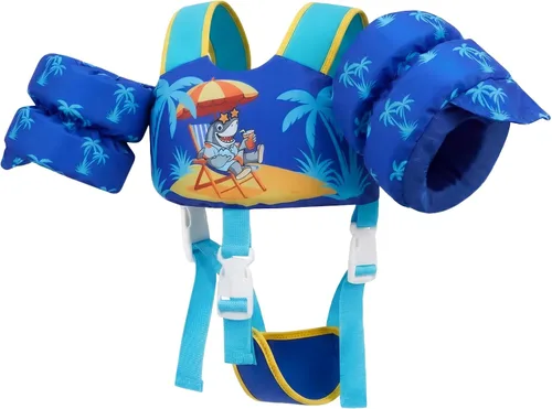Vista 24 de Gogokids 2-in-1 Toddler Swim Vest Pool Floaties for Kids[CPC Certified & Remove Crotch Strap]Puddle Float Jumper 24-66 Pounds, Toddler Arm Floaties