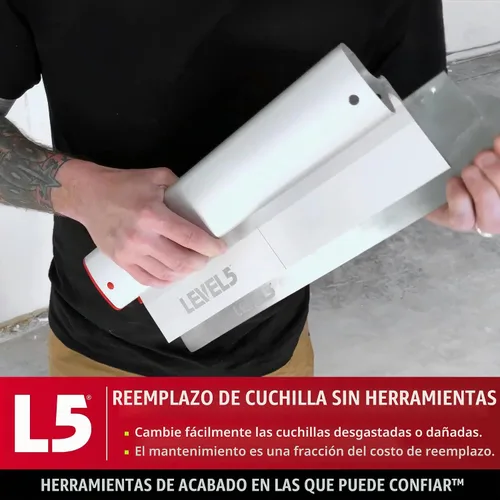 Vista 6 de LEVEL5 Hoja de Raspado de 7 Pulgadas Inserto de Hoja de Acero Inoxidable Alemán de Precisión de 0.3mm (Reemplazable), Perfil de Hoja de Aluminio