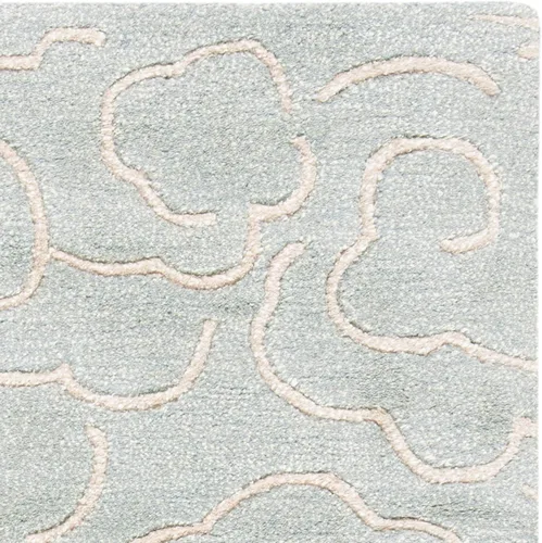 Vista 5 de SAFAVIEH Soho Collection SOH812B - Alfombra decorativa suave de lana y viscosa de 2 x 3 pies, hecha a mano, color azul claro y marfil