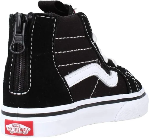 Vista 3 de Vans SK8-HI - Cremallera para niño (color negro y blanco), Multi, 8.5 bebé mayor