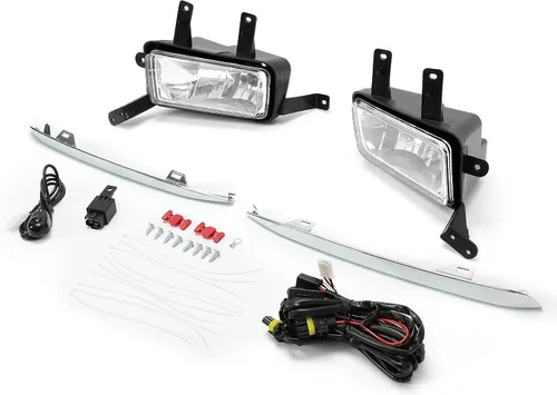 Vista 8 de ECOTRIC Luces antiniebla con labios cromados Compatibles con lámparas de parachoques 2015-2020 Chevy Chevrolet Tahoe Suburban con interruptor y kit