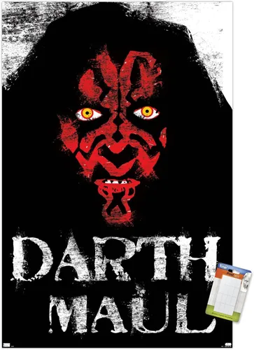 Vista 12 de Trends International Star Wars: The Phantom Menace - Póster de pared de carbón de Darth Maul, 22.4 pulgadas de largo x 14.7 W, versión enmarcada