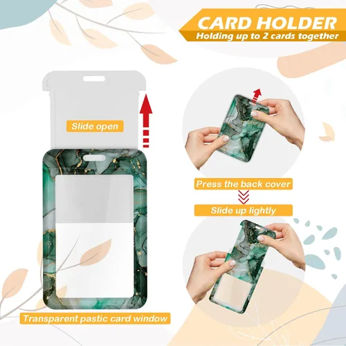 Vista 5 de Cordón con soporte para insignias, carrete retráctil con correa de cuello desmontable y soporte vertical para tarjetas de identificación para Jade
