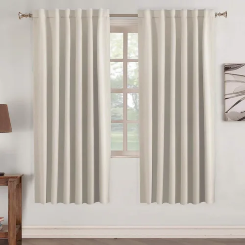 Vista 74 de Turquoize Cortinas Opacas con Aislamiento Térmico Paneles de Tratamiento de Ventanas con Bolsillo para Barra Paneles de Ventana para Ventanas