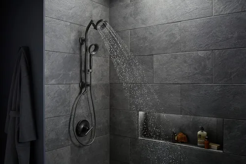 Vista 3 de KOHLER K-TS14423-4-BL Purist Rite-Temp - Moldura de válvula con manija de palanca, placa frontal con mango, solo molde, requiere válvula, negro mate