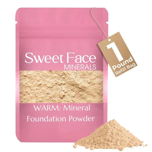 Vista 23 de Sweet Face Minerals - Recambio de polvo de base (BEIGE) (bolsa de 0.42 oz) por Sweet Face Minerals, polvo de maquillaje ligero y mineral suelto
