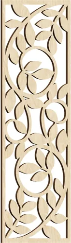 Vista 161 de 9 3/8"W x 24 3/8"H x 1/4"T Utica Decorativo Fretwork Madera Paneles de Pared, Abedul