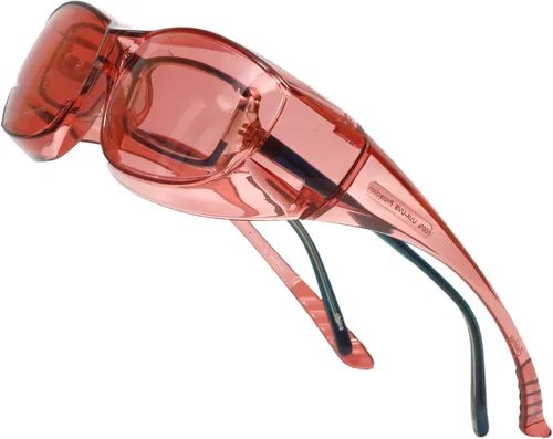 Vista 2 de Calabria 6000 gafas de seguridad de ajuste grande para hombres y mujeres, gafas de ajuste para hombres y mujeres, envolventes, tintadas, antivaho