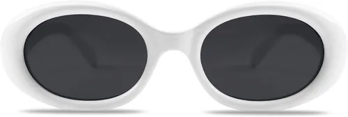 Vista 3 de SOJOS Gafas de sol polarizadas ovaladas pequeñas retro para mujeres y hombres, estilo vintage de los años 90, protección UV400, gafas de sol