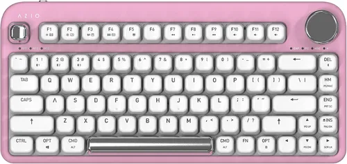 Vista 12 de Azio IZO Teclado mecánico inalámbrico BT5/USB para PC y Mac, Rosa Barroca