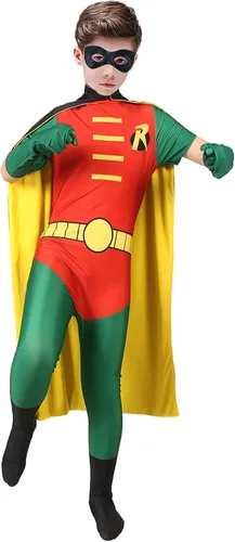Vista 2 de Disfraz de superhéroe de Halloween para niños, traje de cosplay Zentai, overol para niños