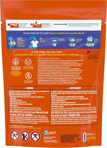 Vista 3 de Tide PODS - Cápsulas de jabón de detergente para ropa, Spring Meadow, 37 unidades (paquete de 3 bolsas), total de 111 unidades, compatible con HE