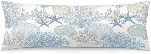 Vista 14 de Funda de almohada corporal verde salvia, funda de almohada larga floral de primavera con cremallera, funda de almohada decorativa suave, funda
