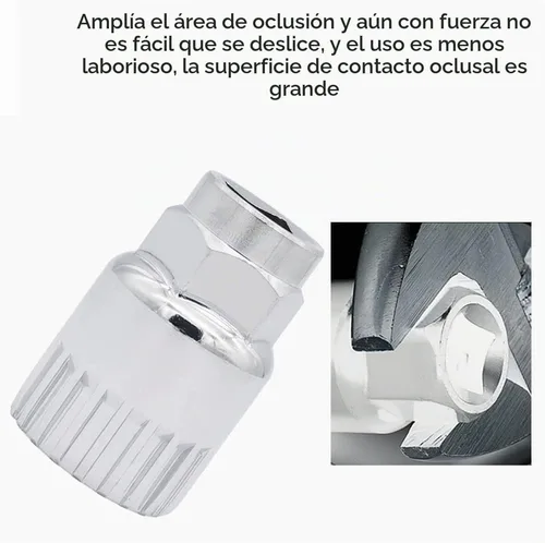 Vista 7 de Kit de herramientas de reparación de bicicleta de montaña 5 en 1, herramienta de extracción de rueda libre, llave extractor de manivela con gancho