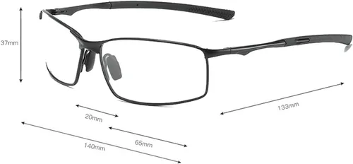 Vista 6 de COTIA Gafas de lectura multienfoque progresivas transición, fotocrómica, deportivo, lector cuadrado para hombres