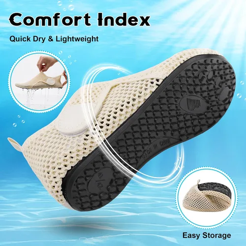 Vista 5 de Scurtain Zapatos de agua descalzos para mujeres y hombres, calcetines acuáticos de secado rápido para la playa, sandalias de verano