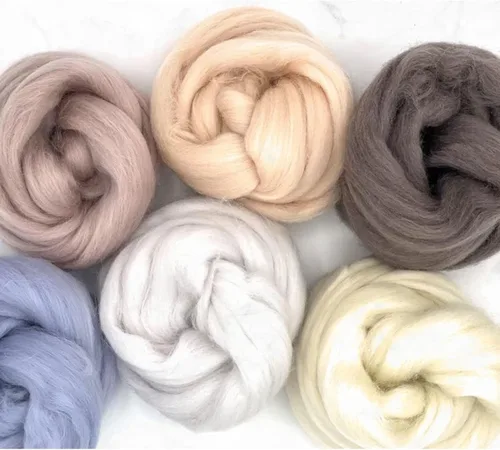 Vista 7 de Revolution Fibers Top de lana teñida Colección Corriedale de fibra sin hilar Perfecto para hilado a mano, fieltro de agujas, tejido