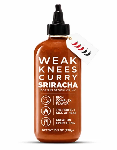 Vista 7 de Salsa Picante Weak Knees Gochujang Sriracha, Infundida con Pasta Gochujang Coreana Audaz y Sriracha Picante Clásica, Hecha en EE.UU., Botella