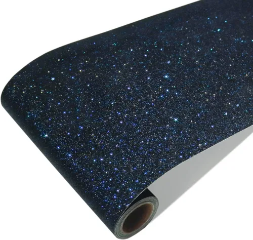 Vista 21 de CRE8TIVE Papel tapiz marrón oscuro con purpurina, borde de pared para despegar y pegar, 8 x 80 pulgadas, papel tapiz de tela brillante, extraíble