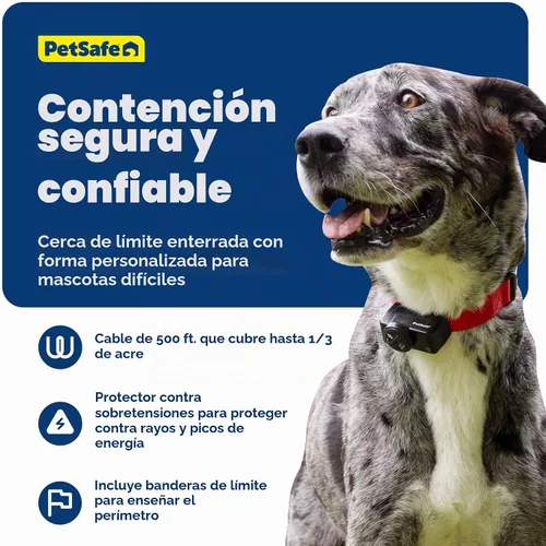 Vista 4 de Limitador de zona para perros y gatos de más de 8 libras, resistente al agua, con corrección estática, de PetSafe