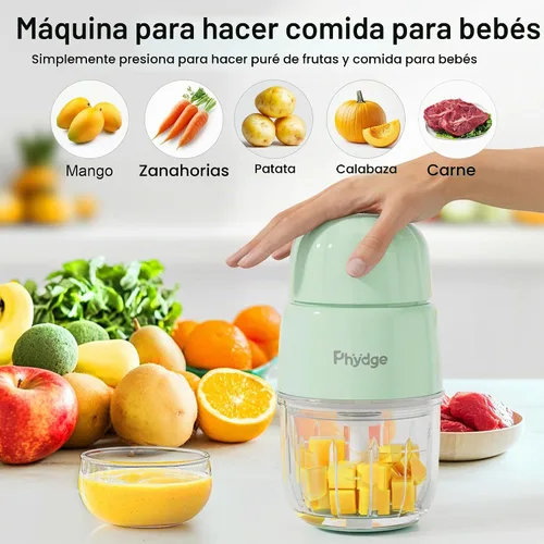 Vista 2 de Fabricante de Comida para Bebés, Licuadora Verde de Comida para Bebés, Fabricante de Puré de Comida para Bebés de 10 oz, Procesador de Alimentos