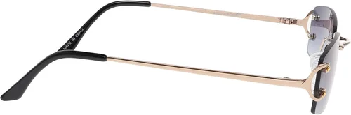 Vista 4 de FLAWLESS EYEWEAR Gafas de sol pequeñas y estrechas sin montura a la moda rectangulares lentes tintados de los años 90 sin marco para mujeres