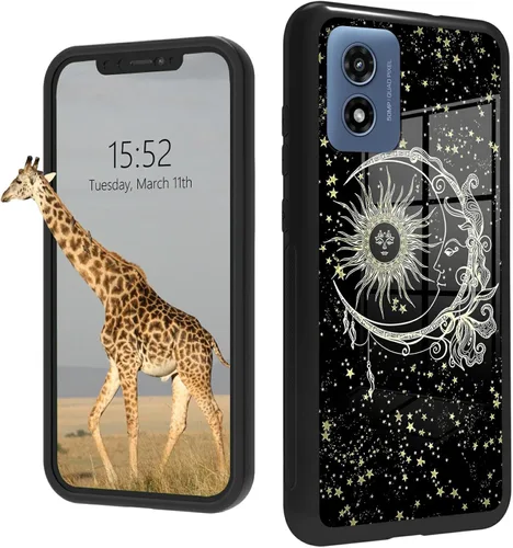 Vista 338 de Funda para Motorola Moto G Stylus 5G 2021 de vidrio templado, funda negra con diseño de mujer negra africana para mujeres y hombres, antiarañazos, a