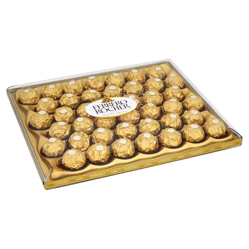 Vista 6 de Ferrero Rocher - Juego de regalo de chocolate, bombones de chocolate con avellana y leche, caja de 42 piezas