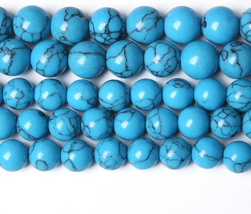 Vista 34 de 4MM 86 piezas Cuentas sueltas de piedra natural de amazonita calcedonia para hacer joyería DIY Pulsera Collar 1 hebra