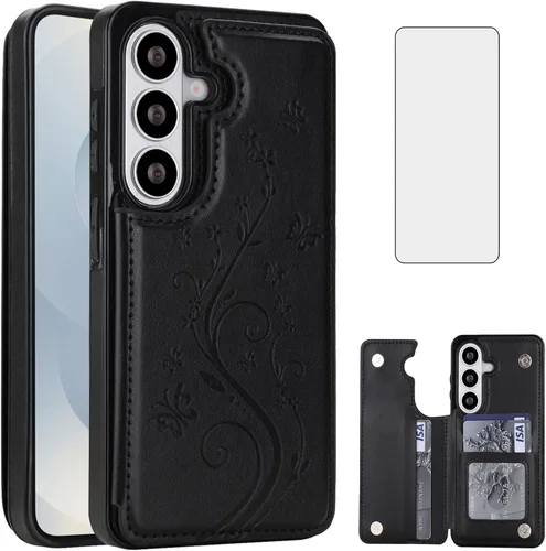 Vista 9 de Asuwish Funda de teléfono para Samsung Galaxy S26 5G con protector de pantalla de vidrio templado y tarjetero con soporte para tarjetero, soporte
