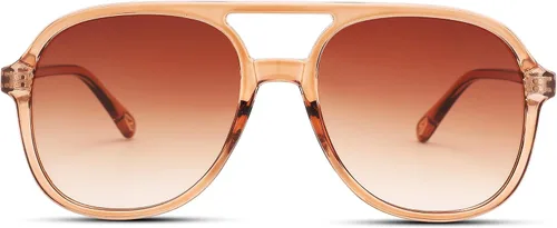 Vista 5 de Pro Acme Gafas de sol polarizadas estilo aviador cuadradas retro para mujer y hombre de los años 70, estilo vintage, doble puente, protección UV400