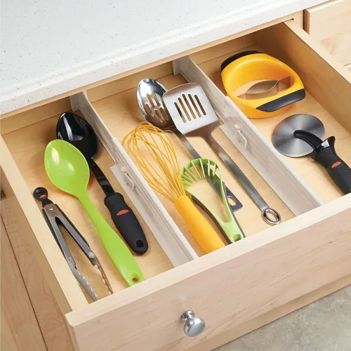 Vista 3 de mDesign - Organizador de cajón expandible de 2.5 pulgadas de alto