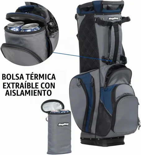 Vista 5 de Bag Boy Chiller Pro - Bolsa híbrida para soporte de golf Negro/Carbón