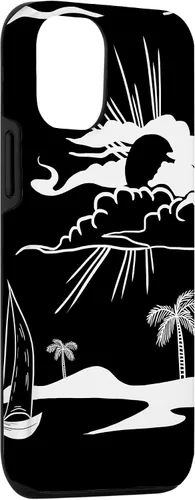 Vista 3 de Funda de regalo para iPhone 14 Beach Sunset Minimal Cool Tropical Summer Vacation
