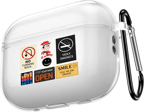 Vista 9 de Funda transparente para AirPods de 2ª generación de 1ª generación, diseño de gatito kawaii para mujeres, hombres y niños, funda de carga de TPU