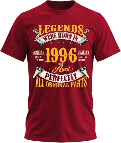 Vista 47 de Camiseta de cumpleaños para hombre, leyendas nacieron en 19XX, camiseta Negro